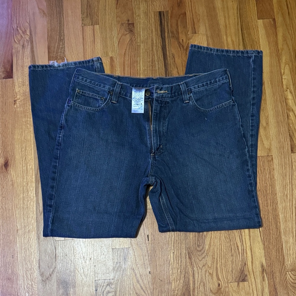 Carhartt Men's Relaxed Fit Dark Blue Jeans